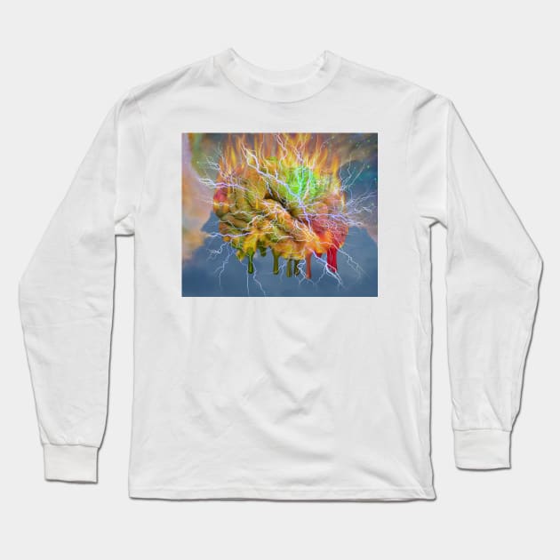 Burning Mind Long Sleeve T-Shirt by rolffimages